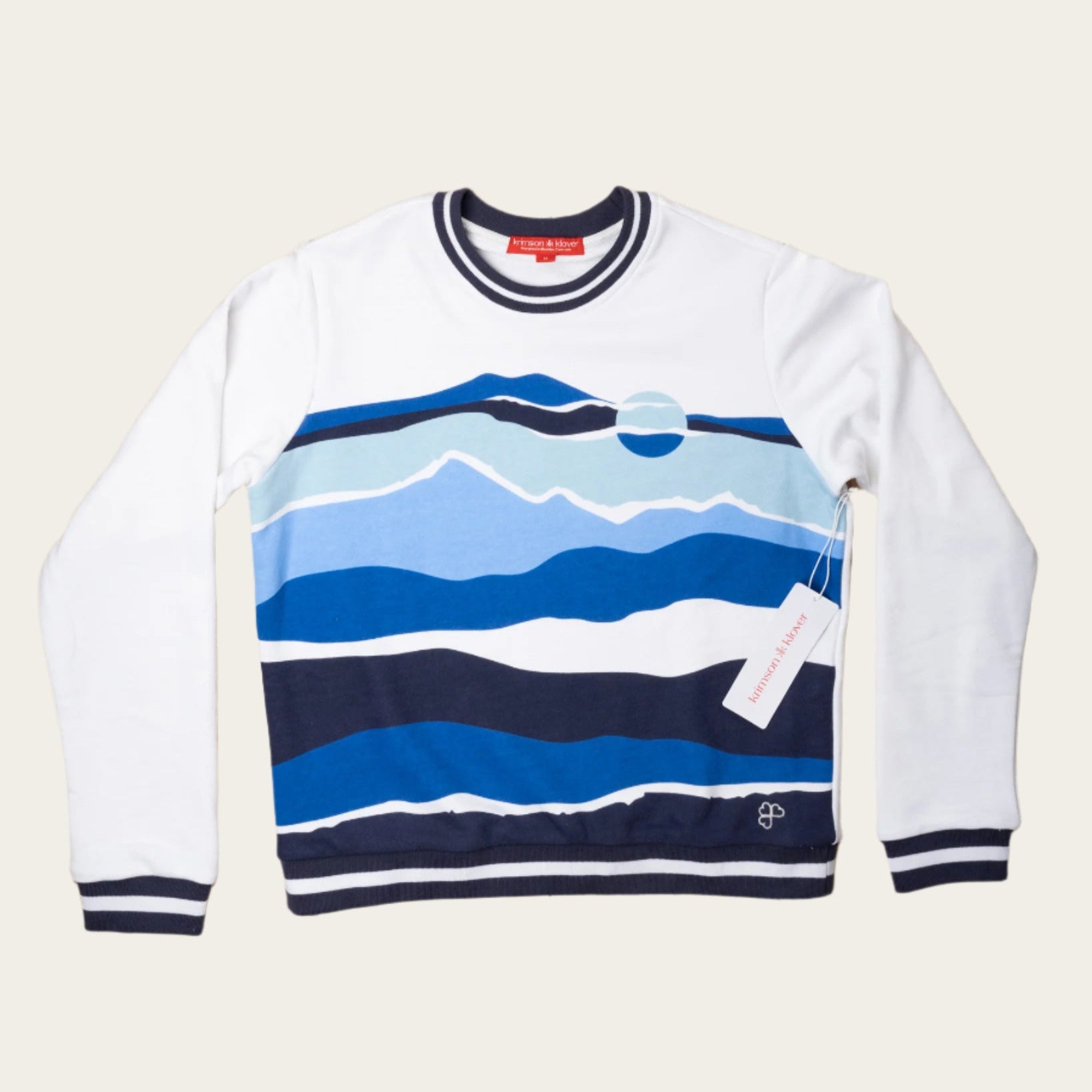 Krimson Klover Holly Crewneck Landscape Blue