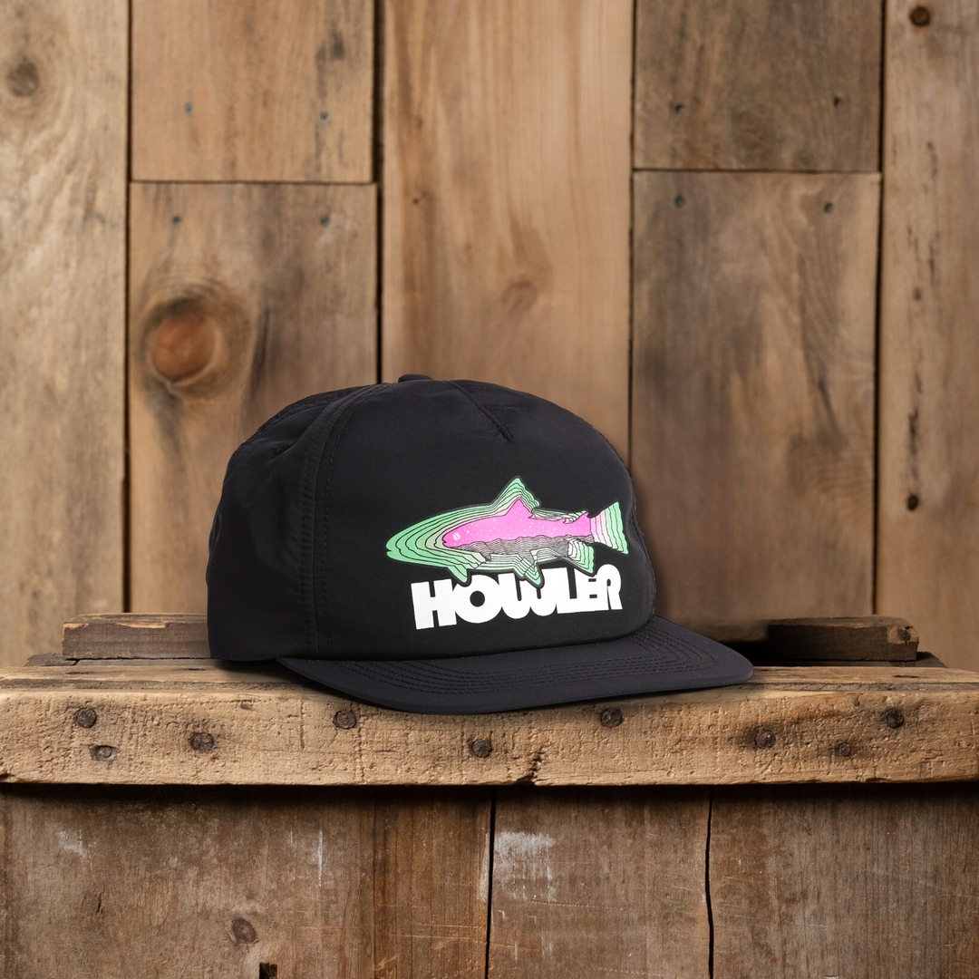 Howler Bros Unstructured Snapback Hat Trucha Black