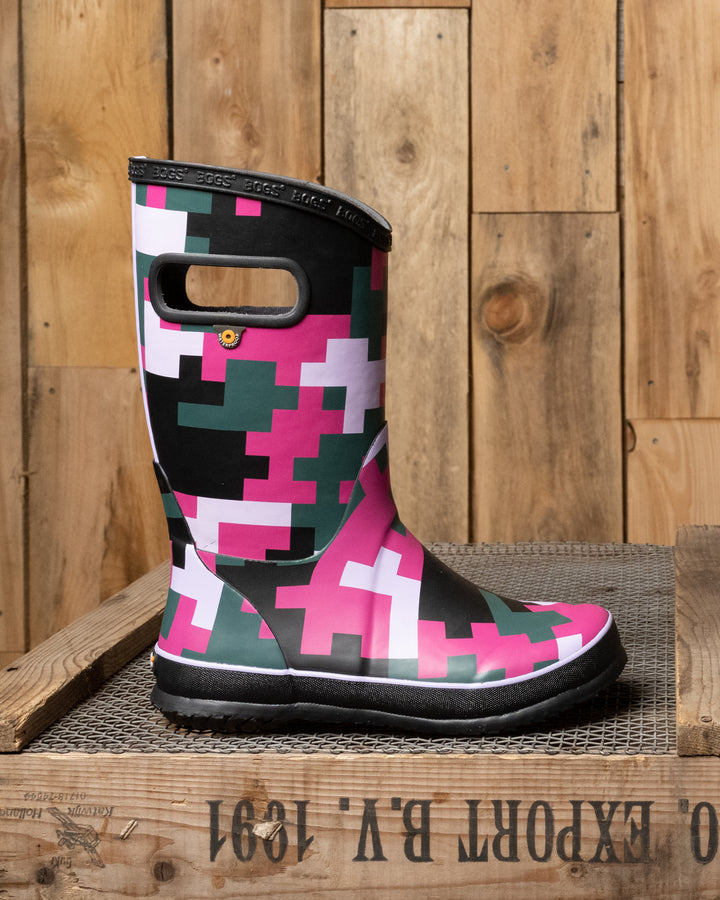 Bogs Kids Rainboot Big Camo Blk Multi