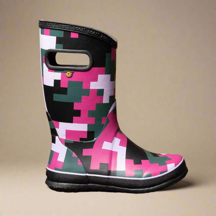 Bogs Kids Rainboot Big Camo Blk Multi