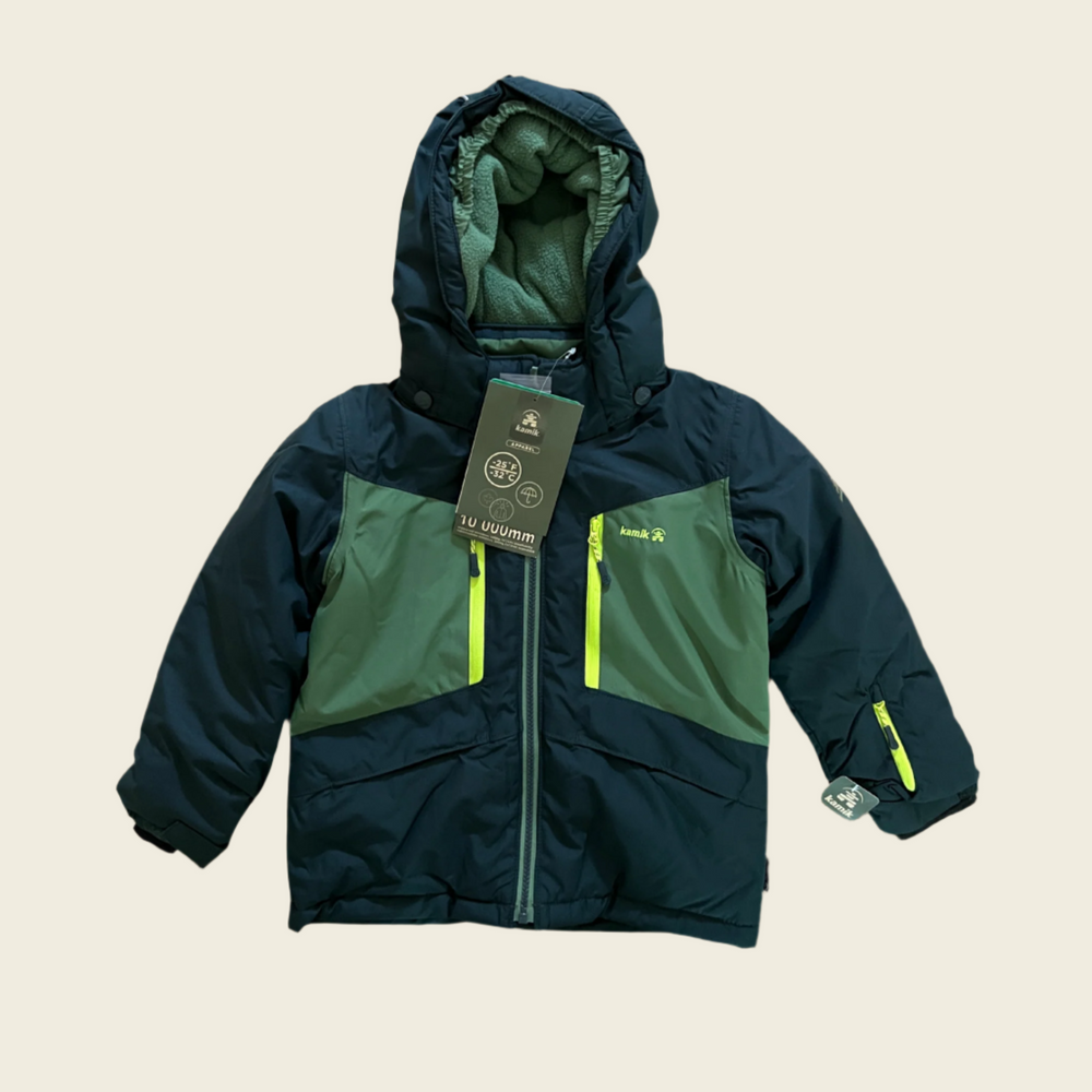 Kamik Max Boys Colorblock Jacket Forest Vine