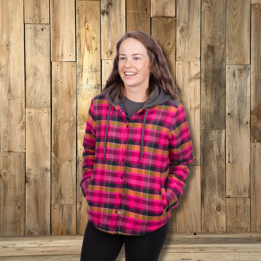 Fleece lined 2025 flannel hoodie