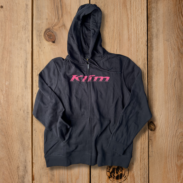 Klim Dusk Zip Up Hoodie Black Knockout Pink