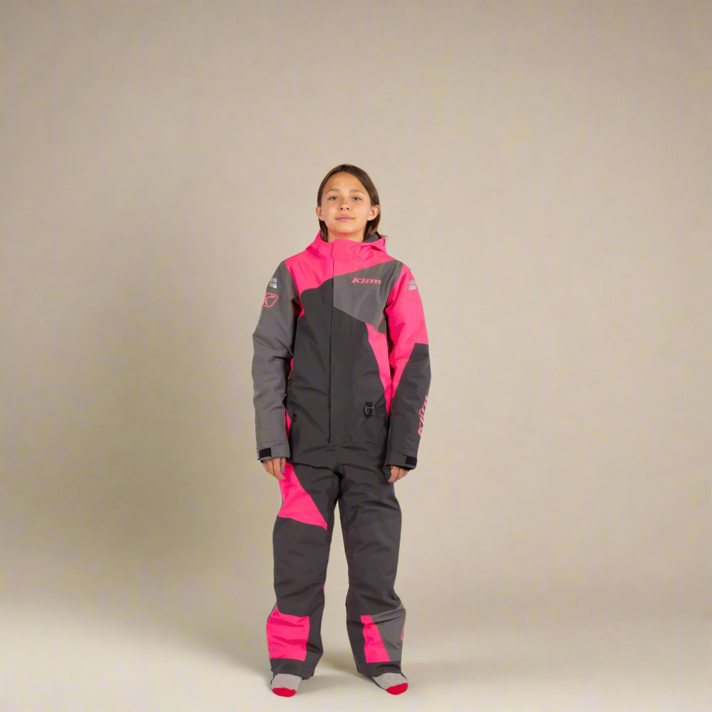 Klim Railslide Youth One-Piece 2024 Asphalt Knockout Pink