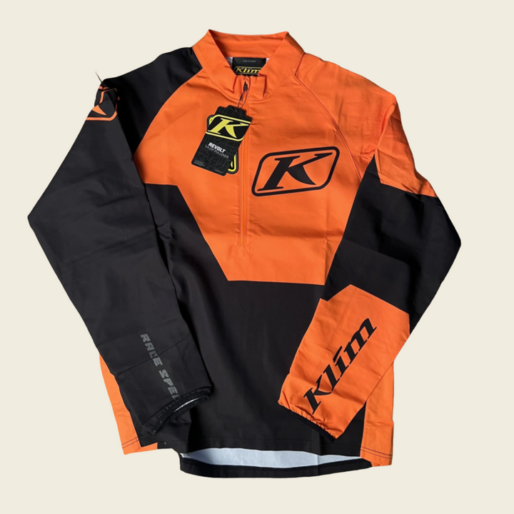 Klim Revolt 1-4 Zip Pullover Black Strike Orange