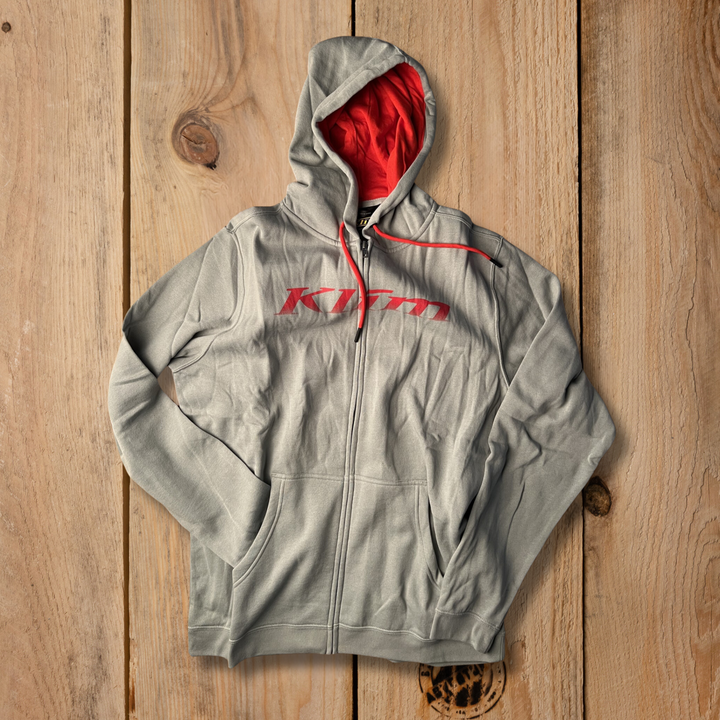 Klim Shadow Zip Up Hoodie Slate Gray Fiery