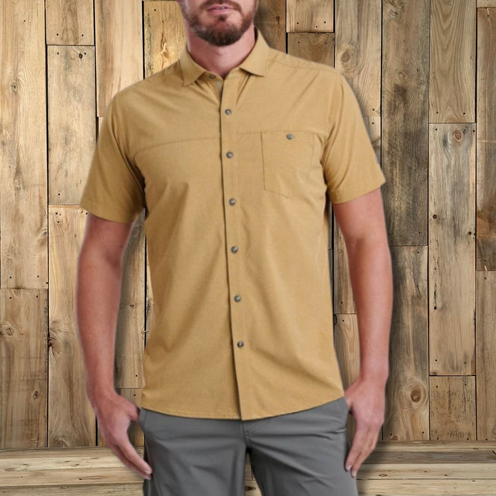 Kuhl Men's Optimizr Short Sleeve Shirt in Honey Maple