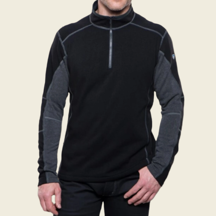 Kuhl M's Revel 1/4 Zip Black Steel