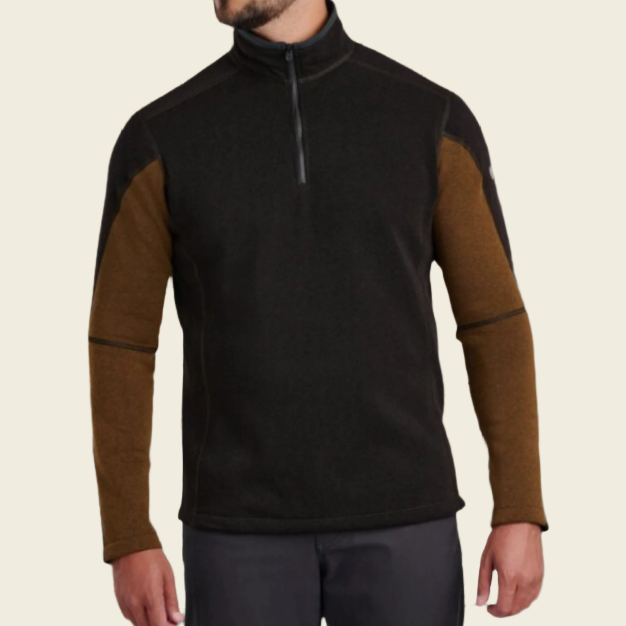 Kuhl M's Revel 1/4 Zip Charcoal Grain