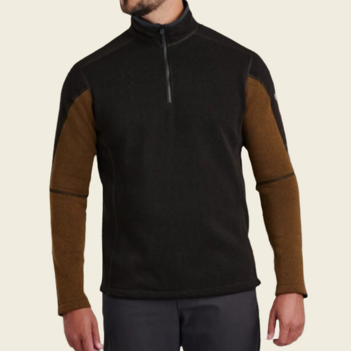 Kuhl M's Revel 1/4 Zip Charcoal Grain