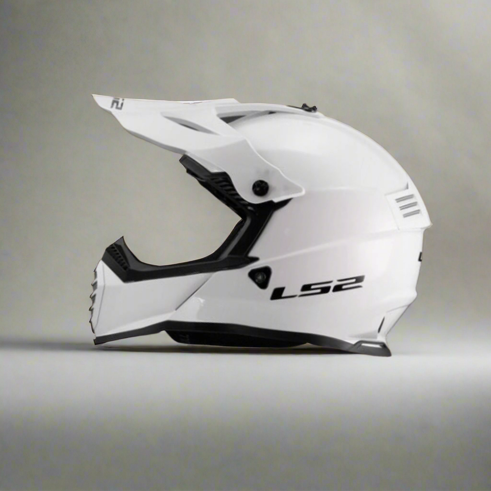 LS2 Gate Solid Glossy White Helmet