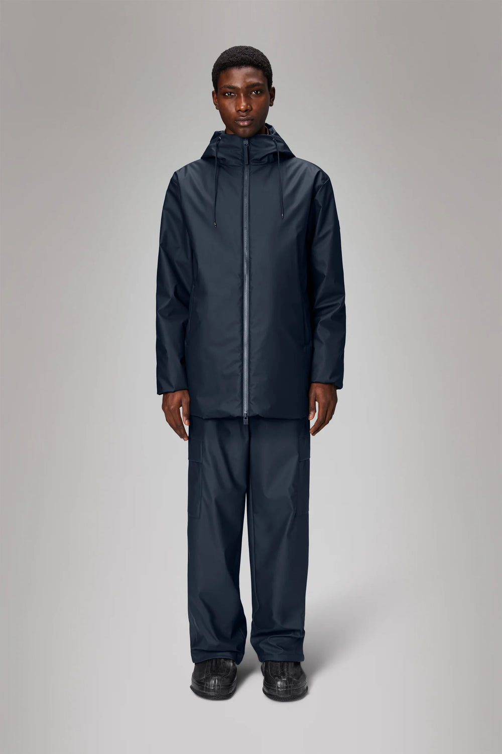 Rains Lohja Long Insulated Jacket Navy