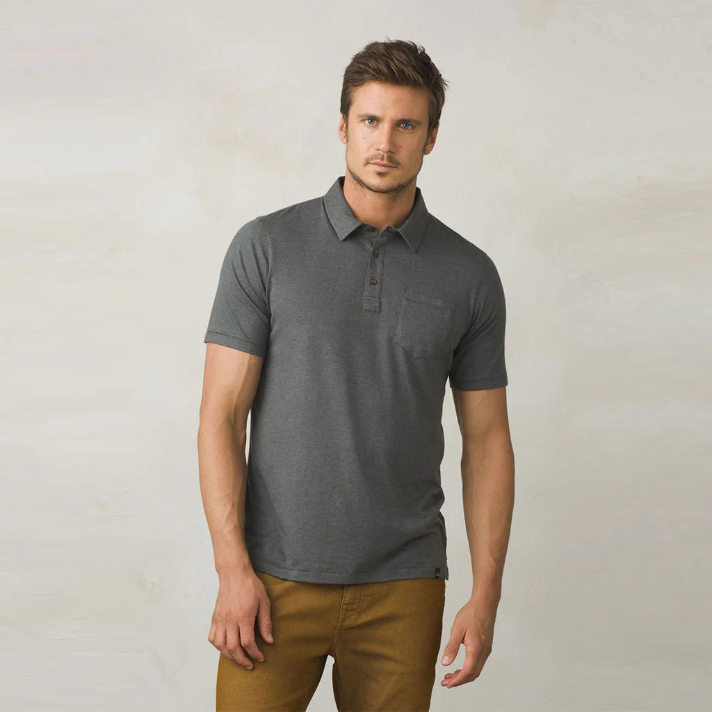 Prana M's Polo | Charcoal Heather