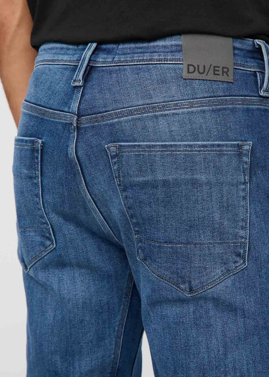 Duer Tech Fleece Denim Relaxed Taper Dark Indigo