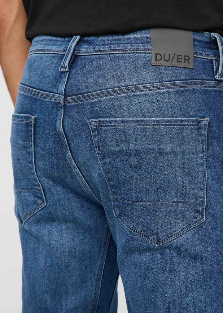 Duer Tech Fleece Denim Relaxed Taper Dark Indigo