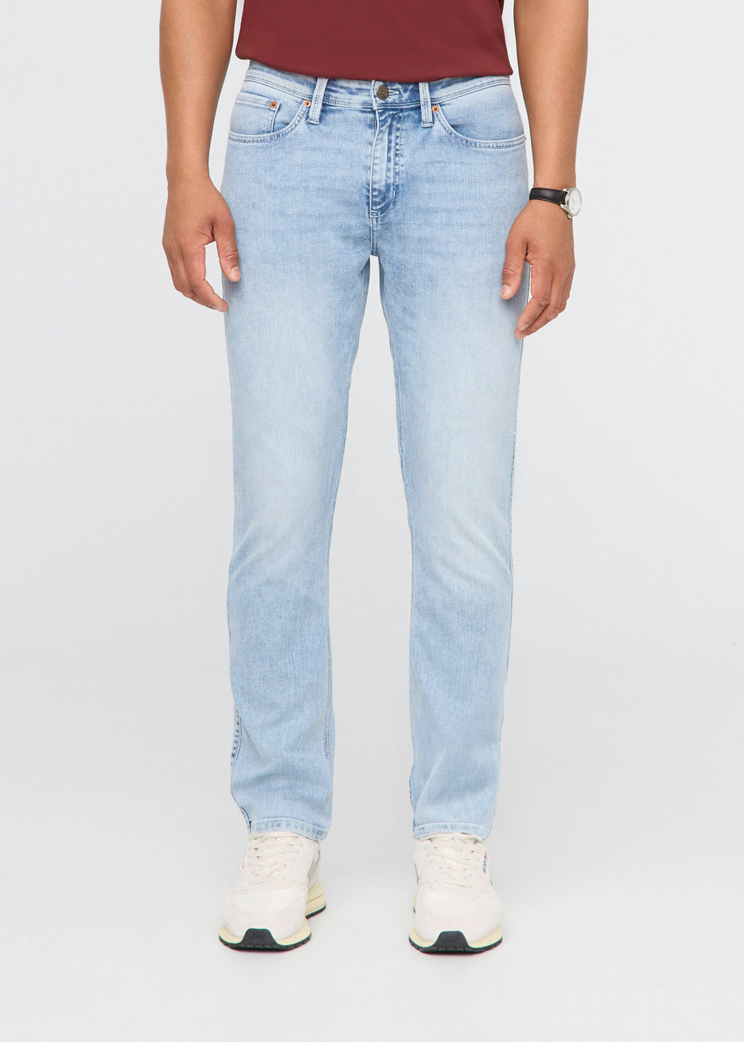 Duer Men's Performance Denim Relaxed Taper Jeans in Desert Stone Blue