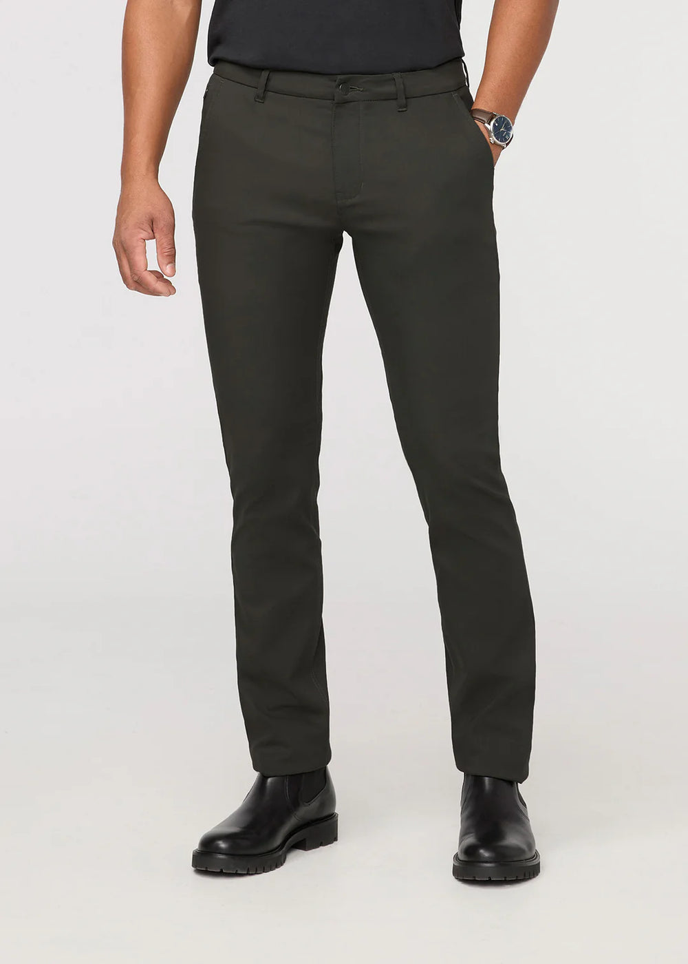 Duer NuStretch Relaxed Taper Trouser | Evergreen