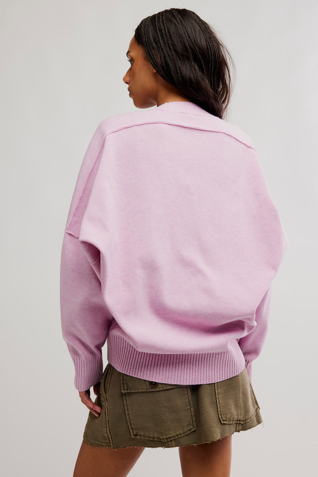 Alma Pullover in Fragrant Lilac- back view