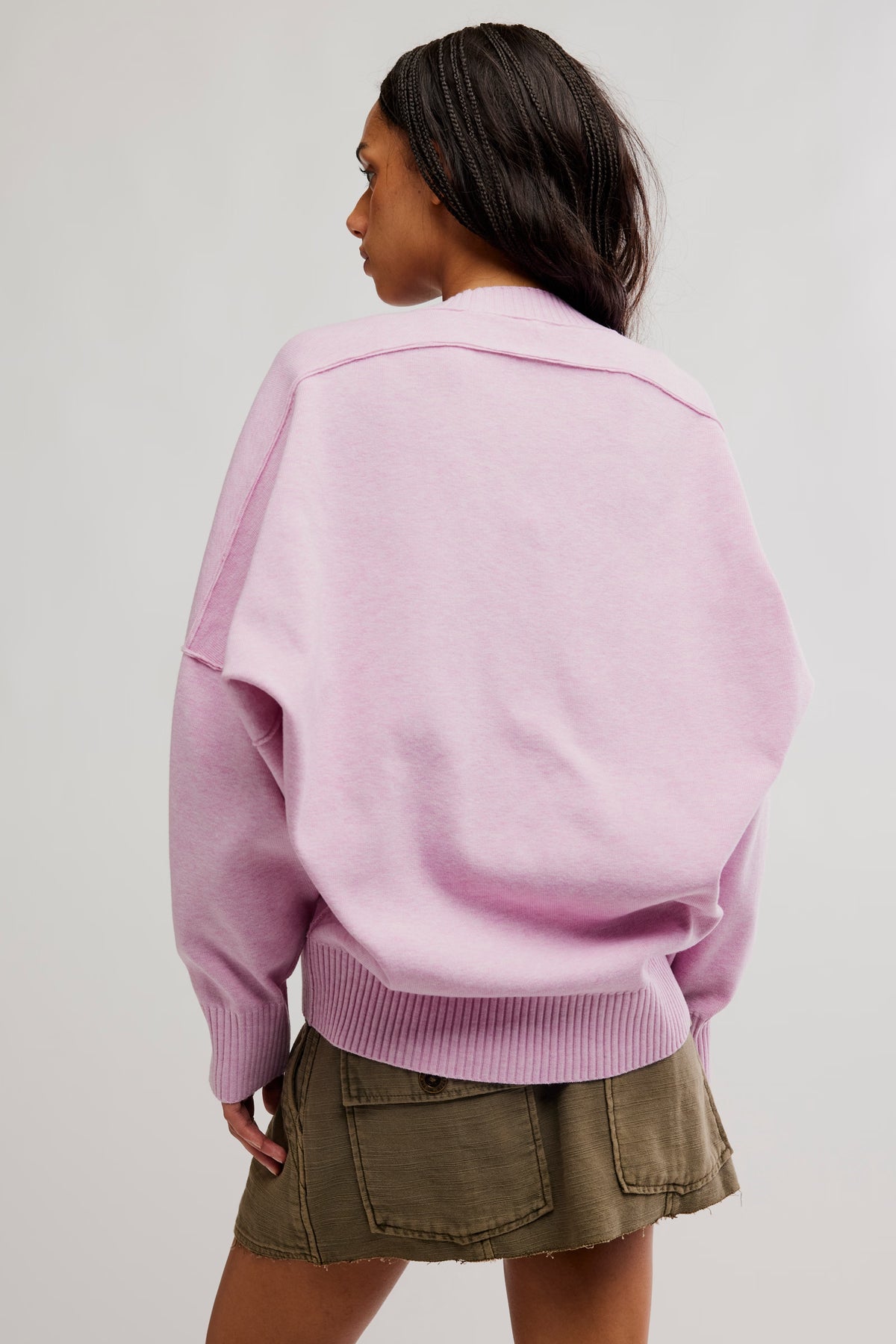 Alma Pullover in Fragrant Lilac- back view