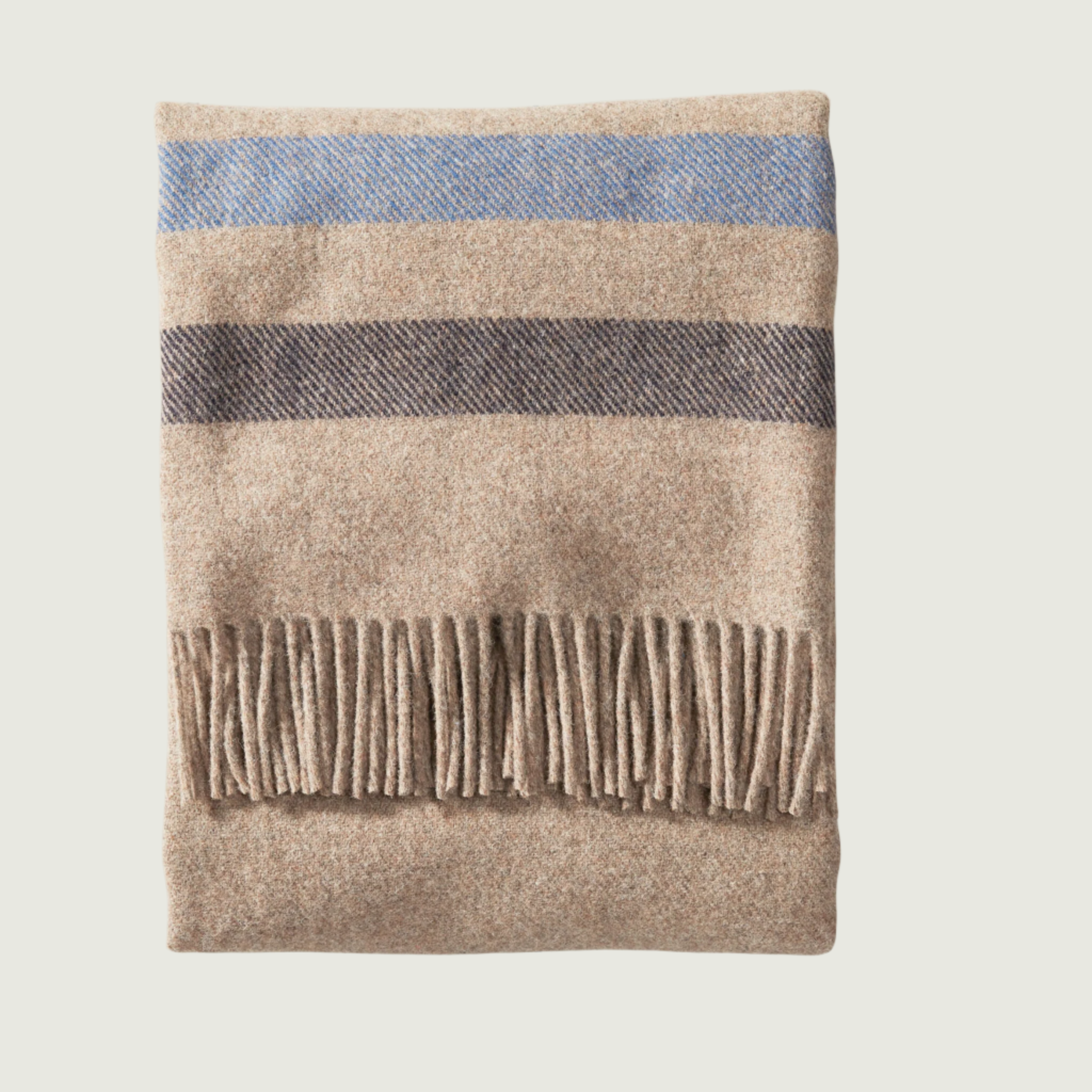 Pendleton Eco-Wise Wool Throw Fawn Stripe
