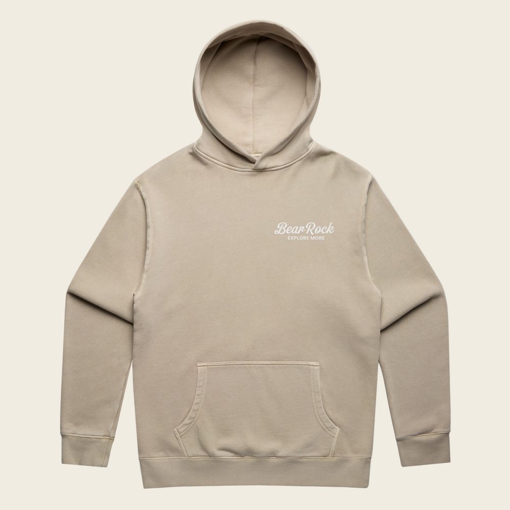 Bear Rock Premium | ATV Pittsburg NH Hoodie Faded Taupe Front