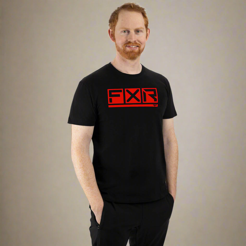 FXR M Podium Premium T-Shirt 22S | Black Red