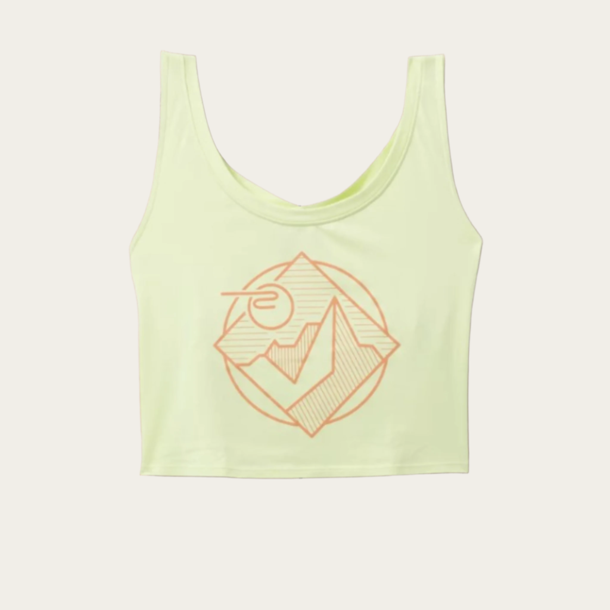 Prana W's Alpenglow Crop Tank lime squeeze