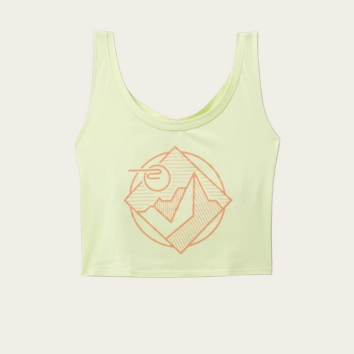 Prana W's Alpenglow Crop Tank lime squeeze