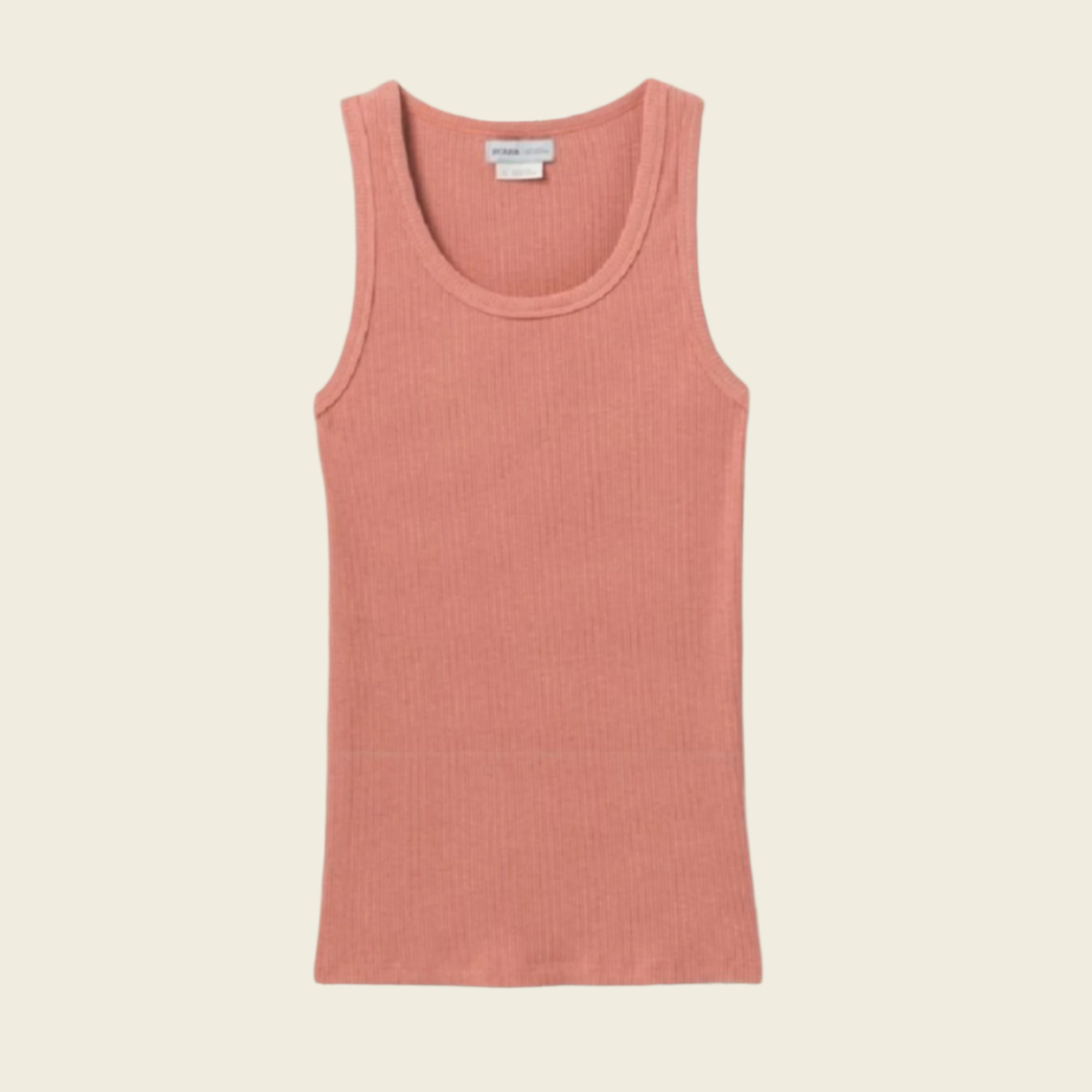 Prana W's Foundation Rib Tank Cloud Blush Heather