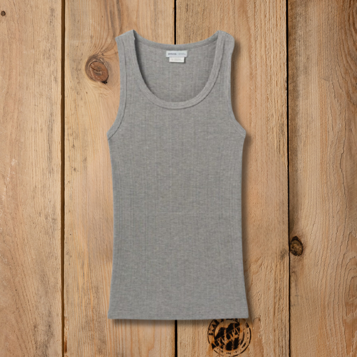 Prana W's Foundation Rib Tank heather grey