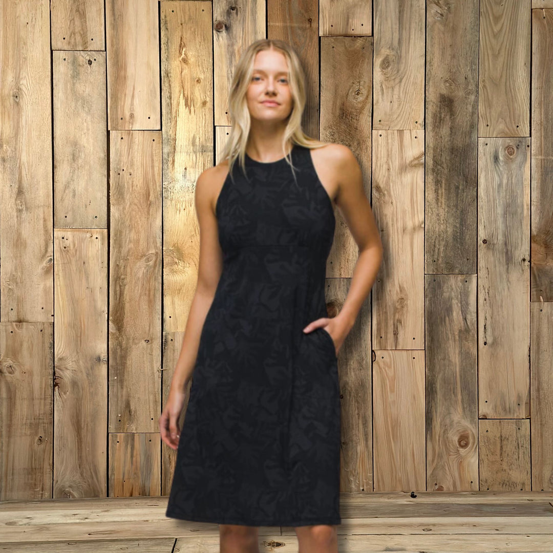 Prana W's Jewel Lake Summer Dress | Charcoal Seaside