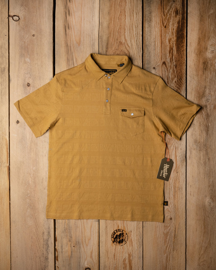 Howler Bros Ranchero Jacquard Polo Honey