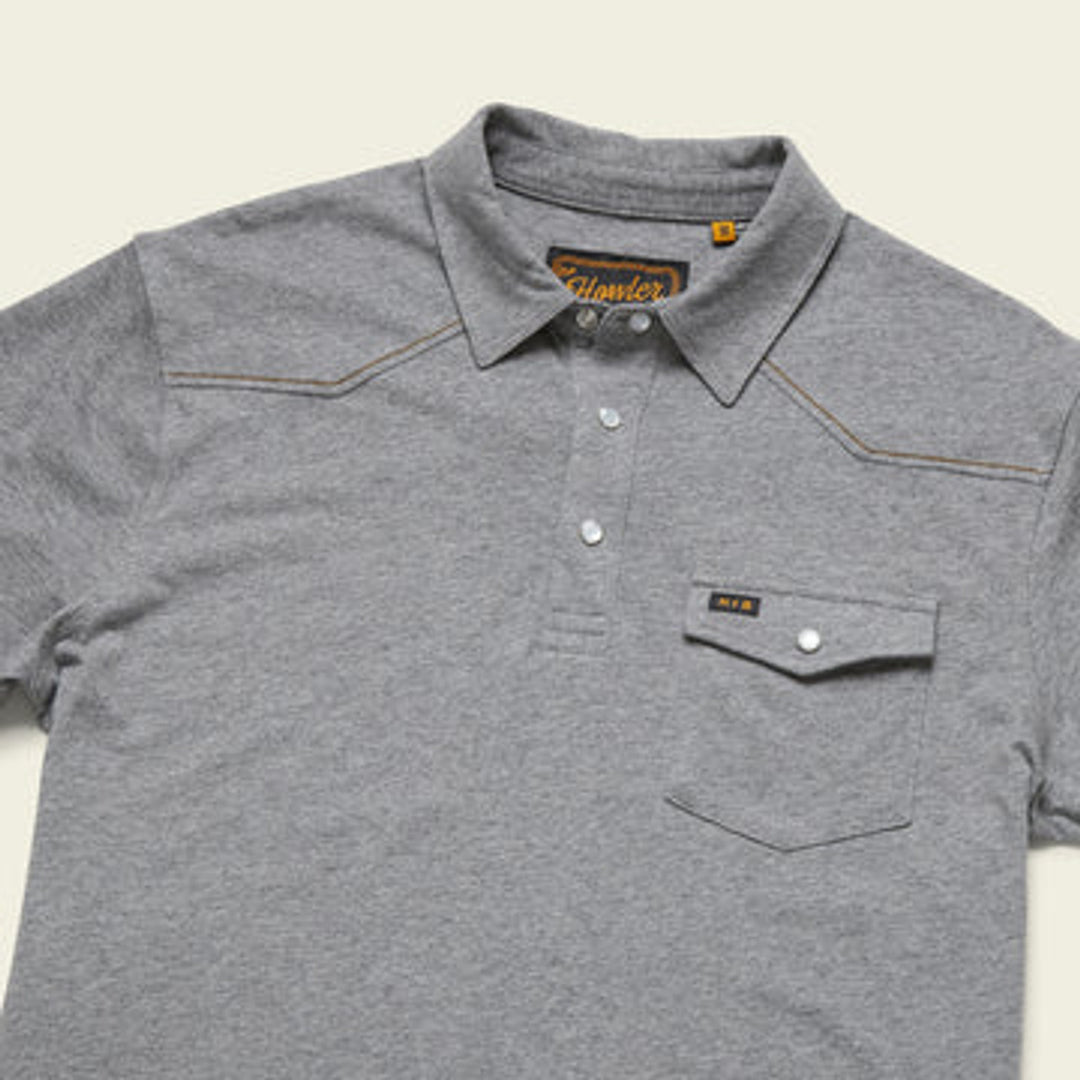 Howler Bros Ranchero Polo Deep Grey Heather