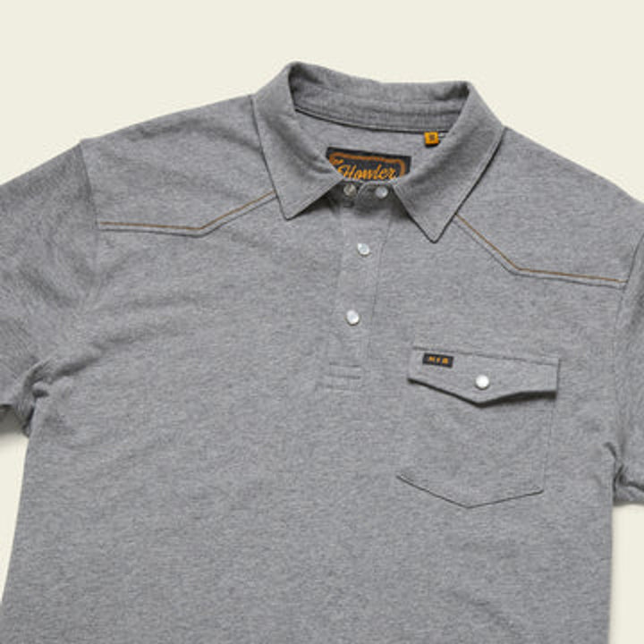 Howler Bros Ranchero Polo Deep Grey Heather