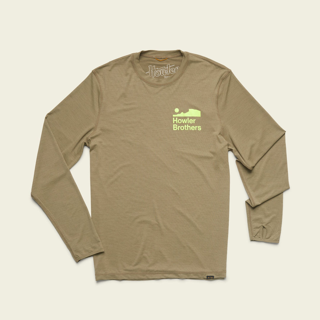 Howler Brothers HB Tech T Longsleeve | Faded Olive