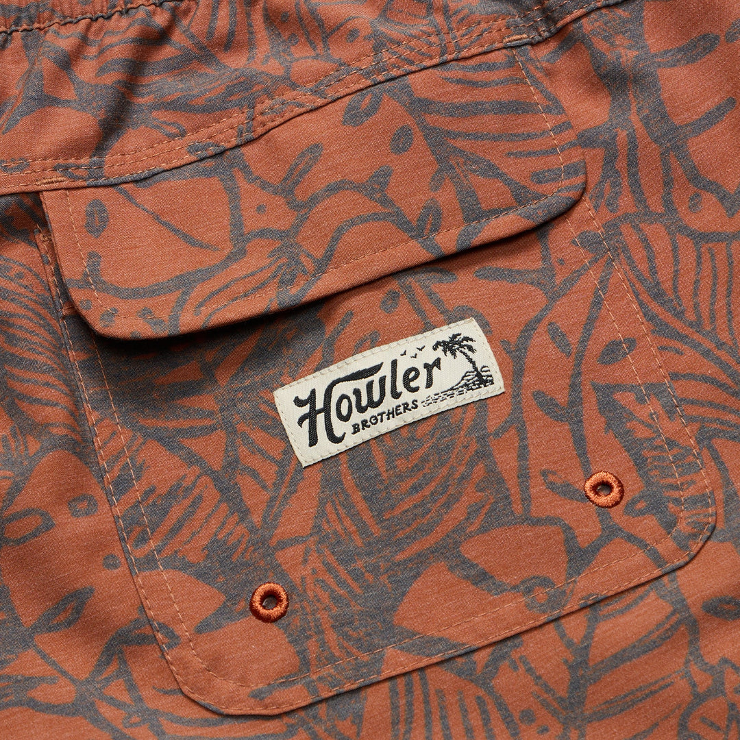 Howler Brothers Deep Set Boardshorts 17" | Leafy Lithographs : Adobe