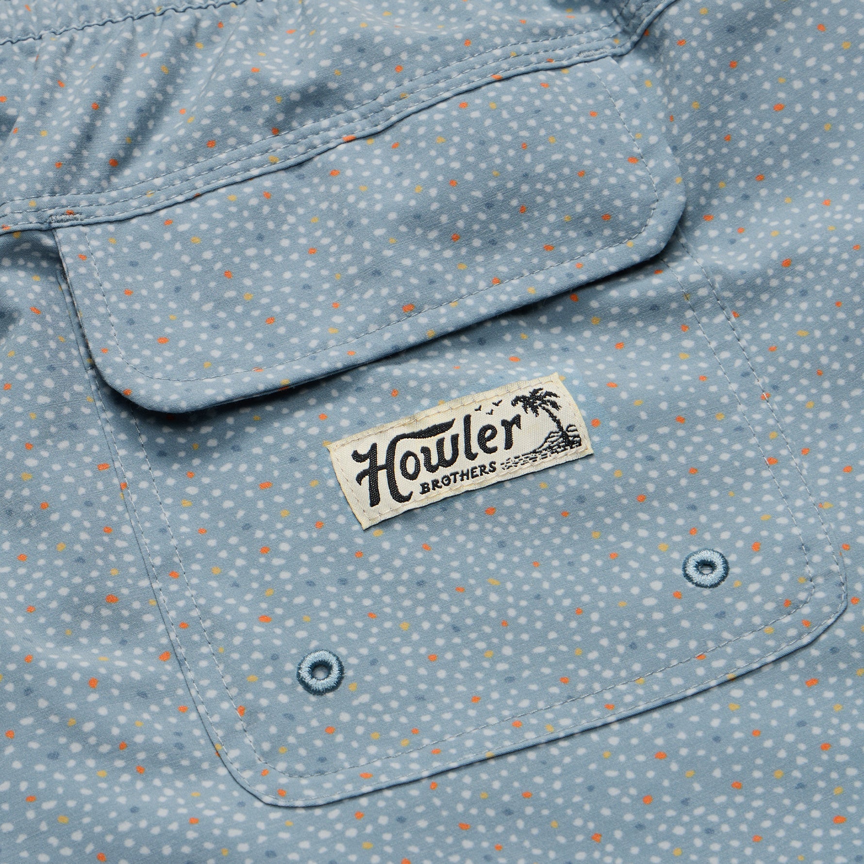 Howler Brothers Deep Set Boardshorts 17" | Lotsa Dots : Pool Blue