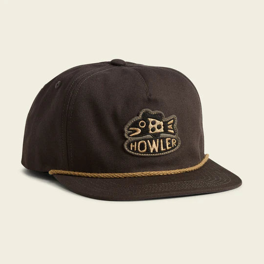 Howler Brothers Travelin' Fish Snapback | Antique Black