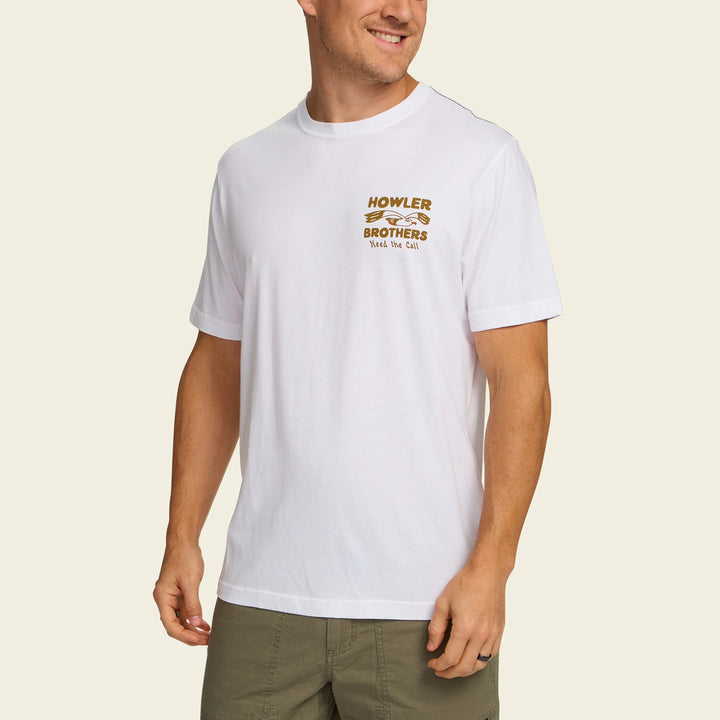 Howler Brothers Flocka Seagulls Cotton T-Shirt | Vintage White