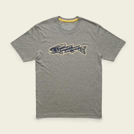 Howler Brothers Trout Bolt T-Shirt | Athletic Grey Heather