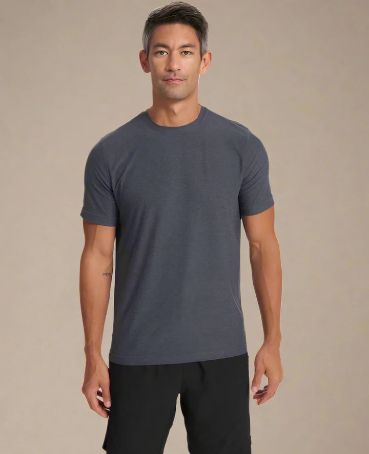 Vuori Men's Strato Tech Tee | Azure Heather