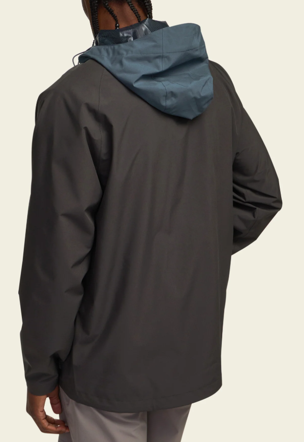 Howler Bros Storm Splitter Rain Shell | Antique Black / Dark Slate