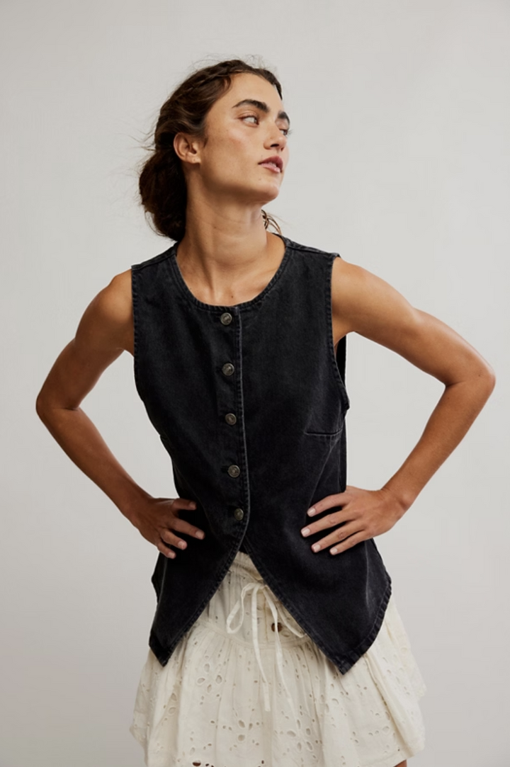 Free People Aimee Vest | Black
