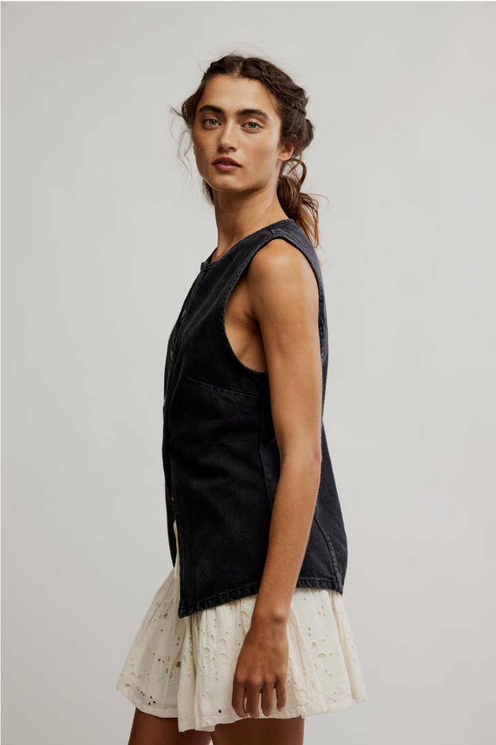 Free People Aimee Vest | Black
