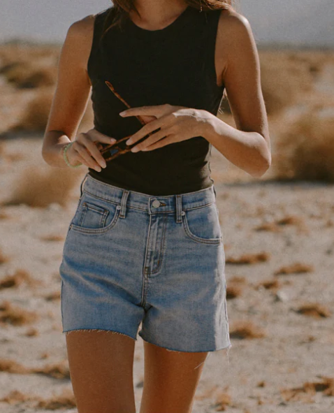Performance Denim + High Rise Relaxed | Vintage Seaside