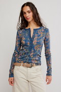 Jamie Henley Printedin Floral Haze/Navy C