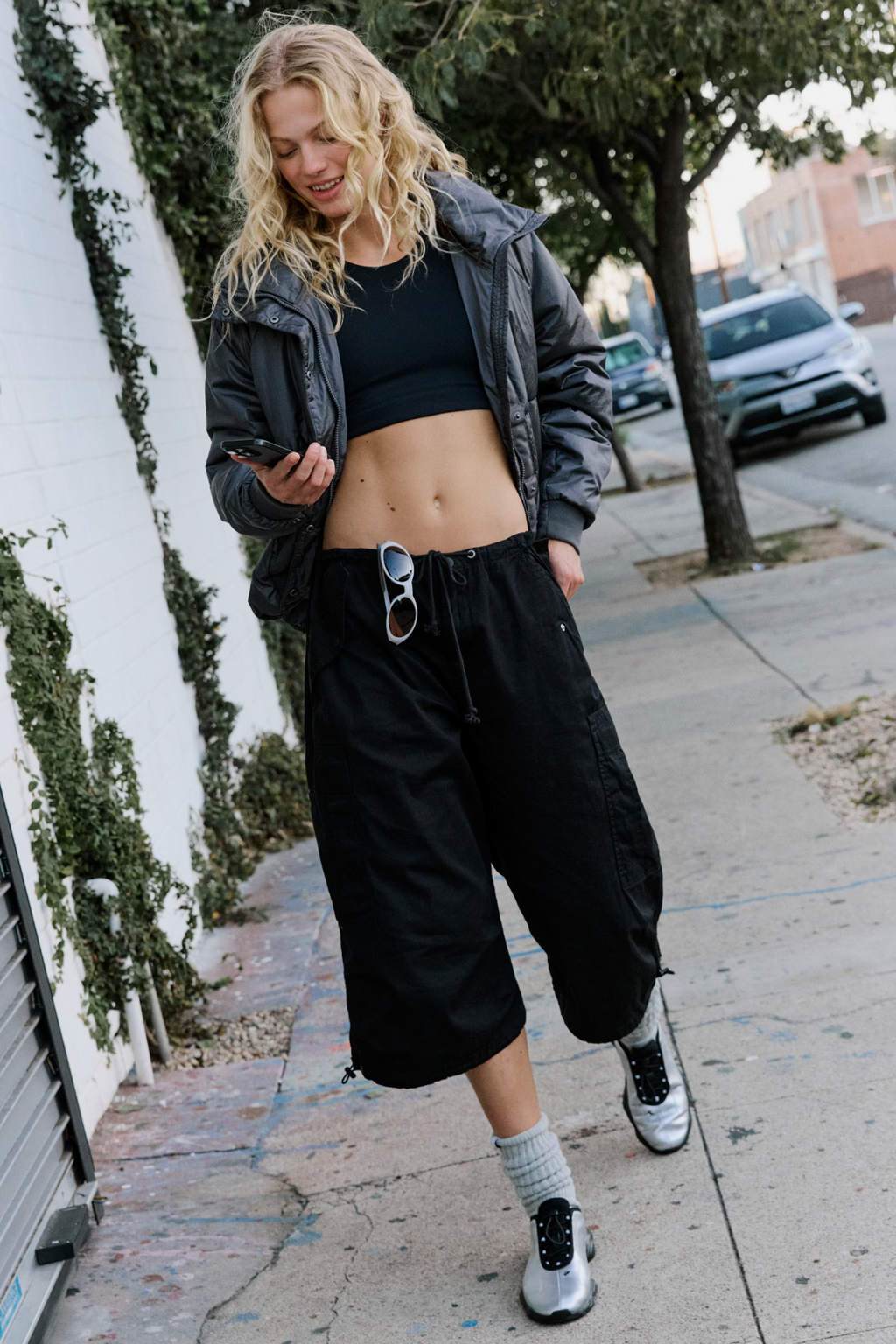 FP Movement Maxed Out Puffer Jacket in Vintage Black 