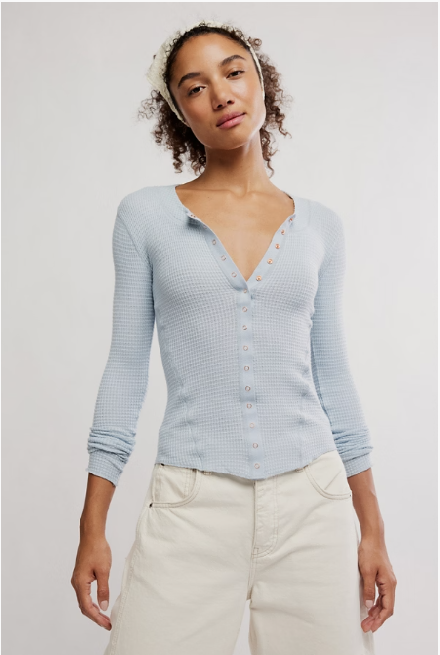 Free People Going Places Cardi | Pearl Blue