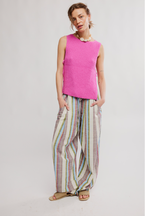 Lizzie Sweater Top | Island Pink