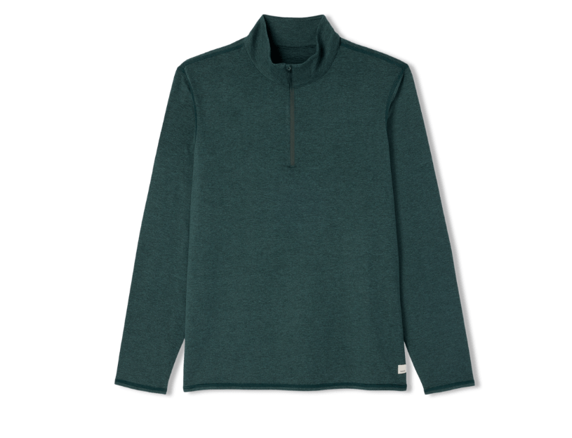 Vuori Ponto 1/2 Zip Mock | Hemlock Heather